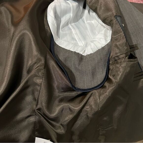 Banana Republic for Macy’s Classic Fit Men’s Gray Blazer Sz 38S Padded Shouldes - Picture 13 of 14